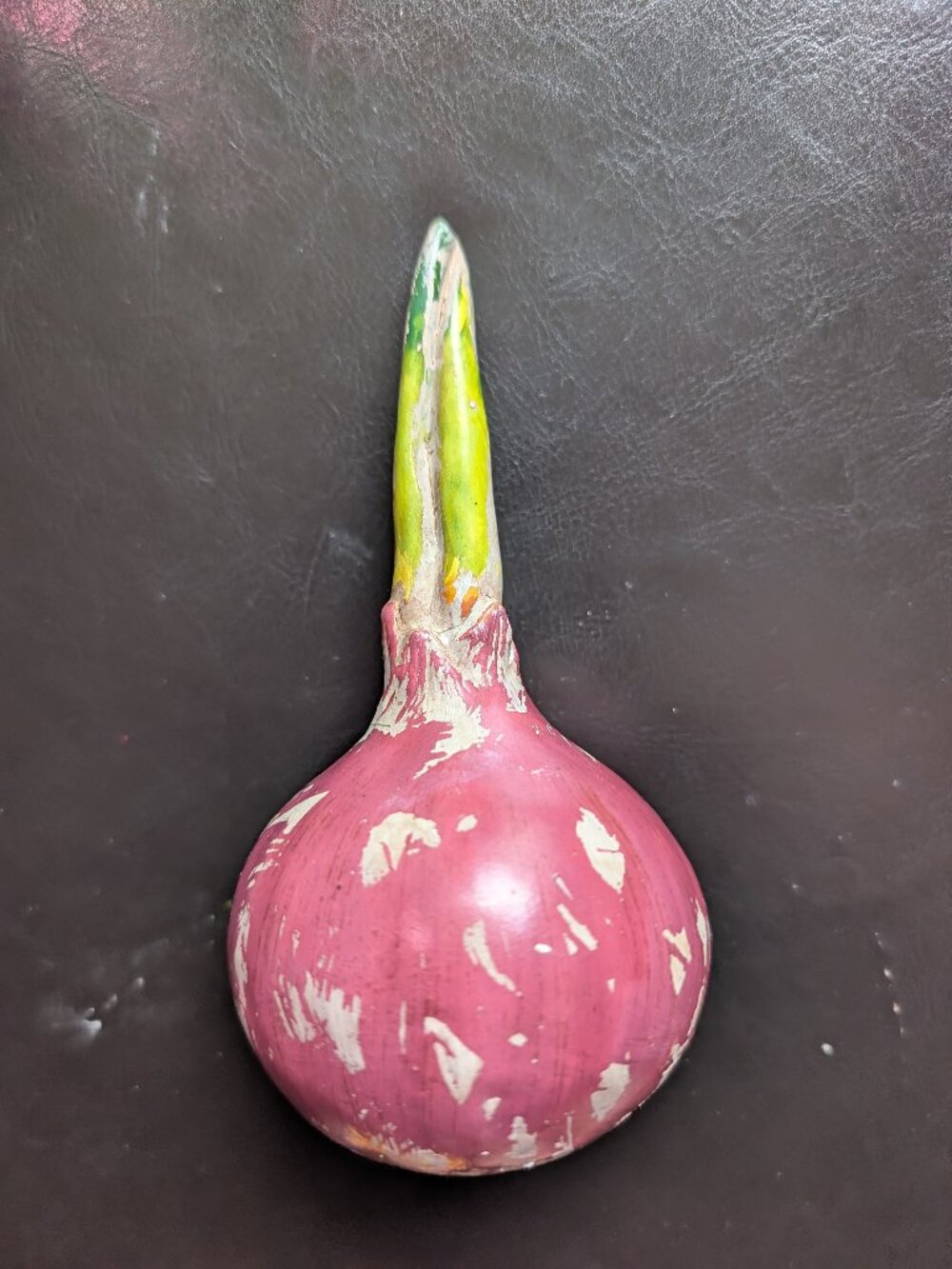 Rare Vintage Red Onion Vegetable Ceramic Rustic Farmhouse Figure. Home decor
